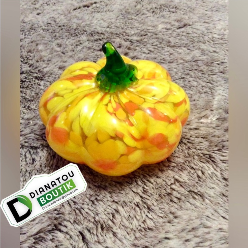Pumpkin Glass Fall Autumn Decor
